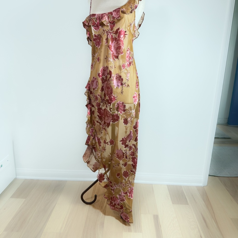 NWT Free People Bed of Roses Slip Gold Wood Combo size Medium - Picture 5 of 14